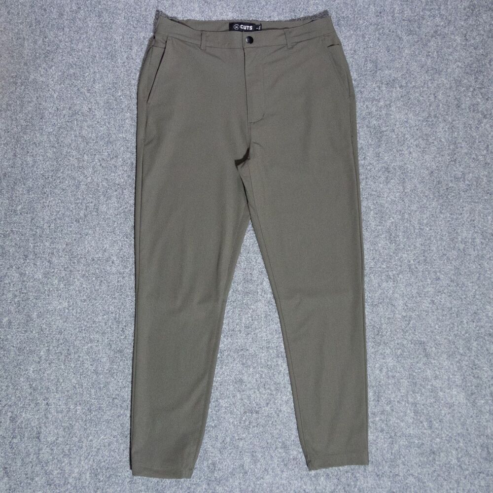 CUTS AO Joggers Dark Pine Elastic Waist Performance Stretch Golf Pants Men's L